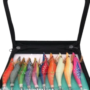 Squid Jig Kit - 10 pc - 2 sizes in carry case